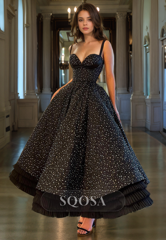 Ball Gown Sweetheart Black Long Formal Party Dress