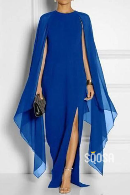 Sheath/Column Chiffon Shawl Mother of the Bride Dress Wedding Guest Dress QM3224