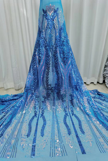 Attractive V-neck Sequins Appliques Mermaid Prom Dress QP0946